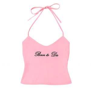 Born to Die Y2K Halter Top