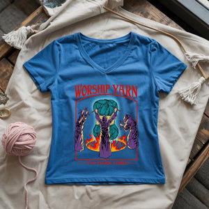 Worship Yarn Lady V-neck