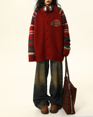 Preppy Style College Spirit Cardigan