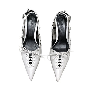 Old Money Aesthetic Lace Up Mules