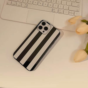 Black & White Striped iPhone Case