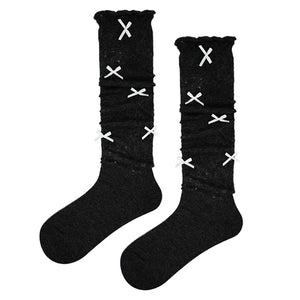 Preppy Knee High Socks with Bows