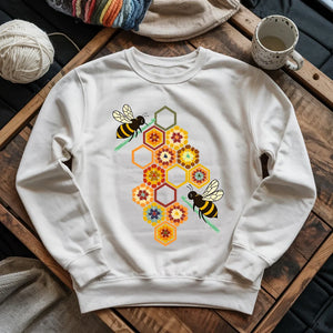 Crochet Bees Sweatshirt