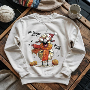 Fa-la-la Knitting Sheep Sweatshirt