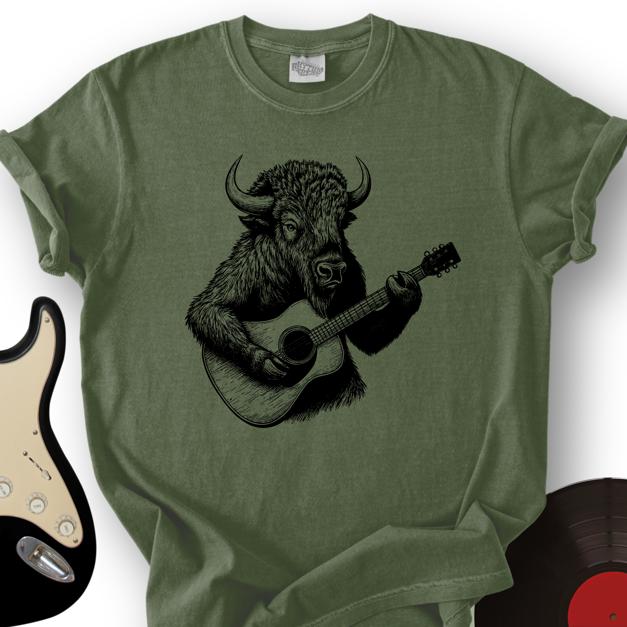 Bison Playing Guitar T-Shirt