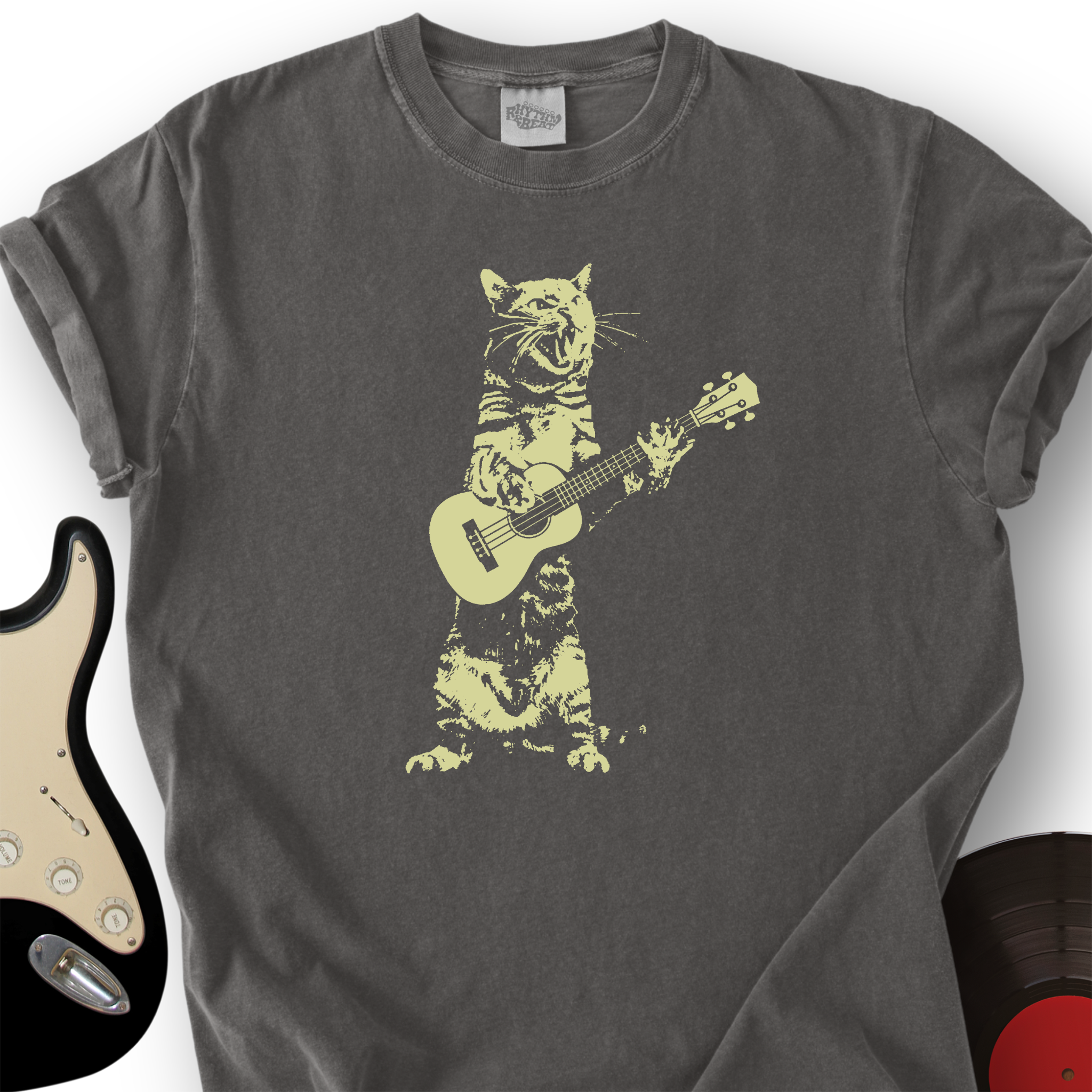 Cat Acoustic Guitar T-Shirt