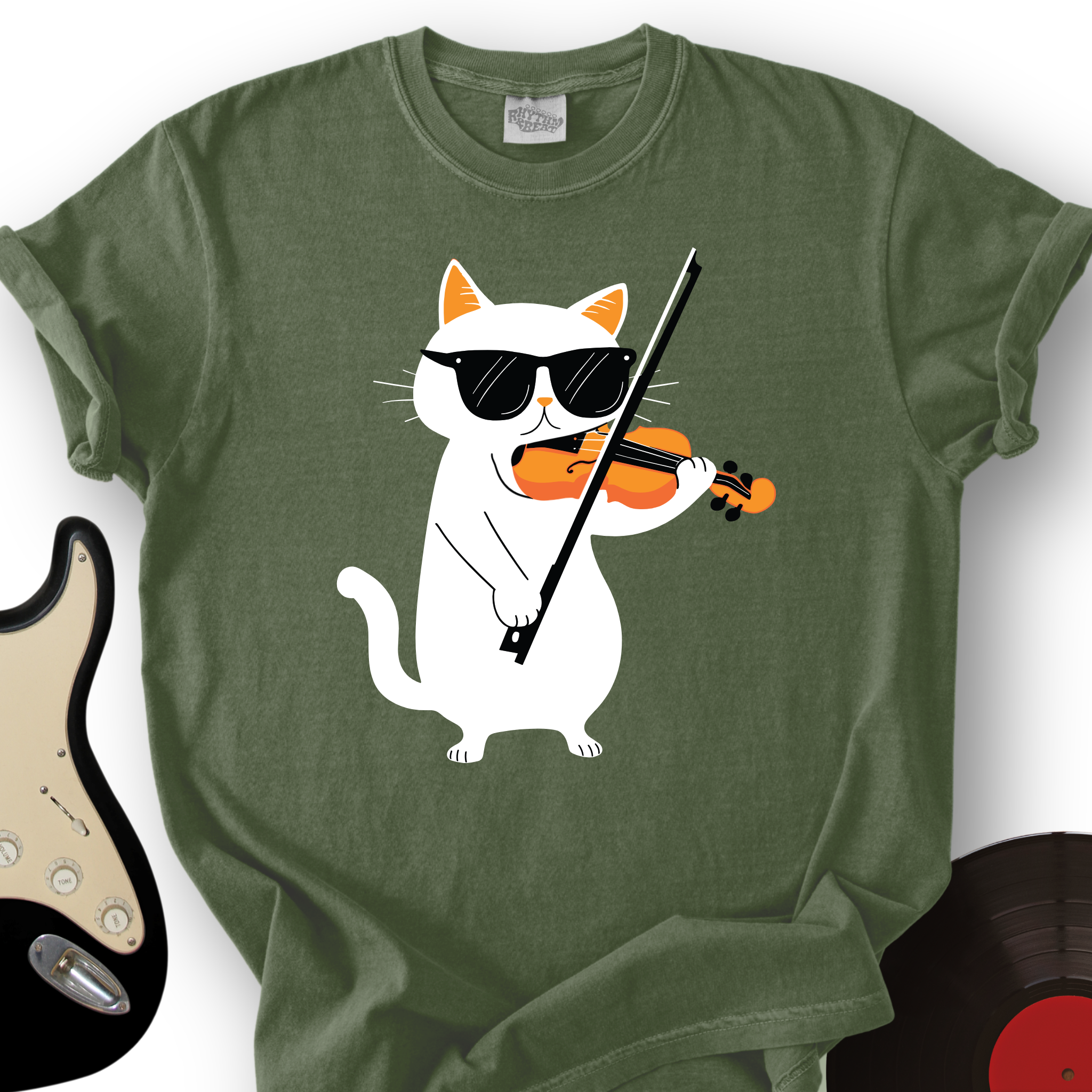 Cat Playing Violin T-Shirt