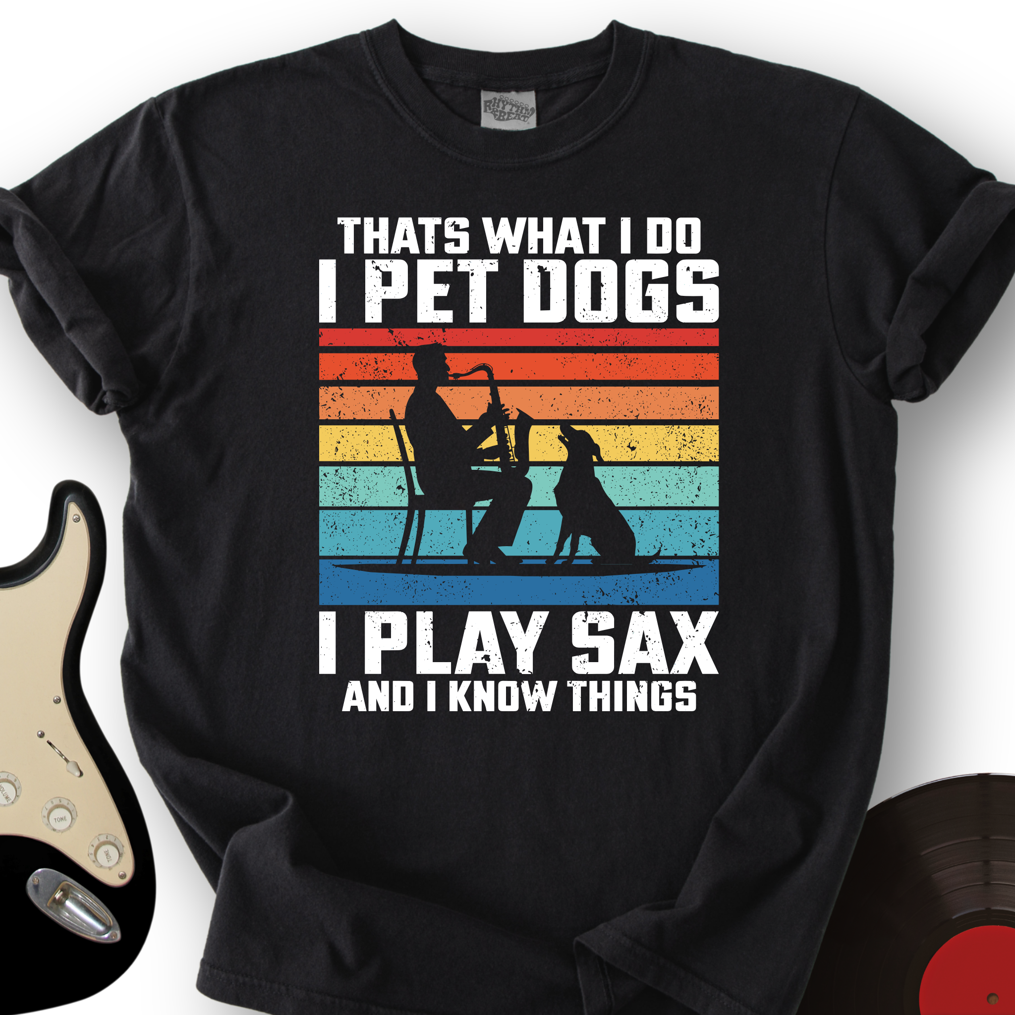 I Pet Dogs With Sax T-Shirt