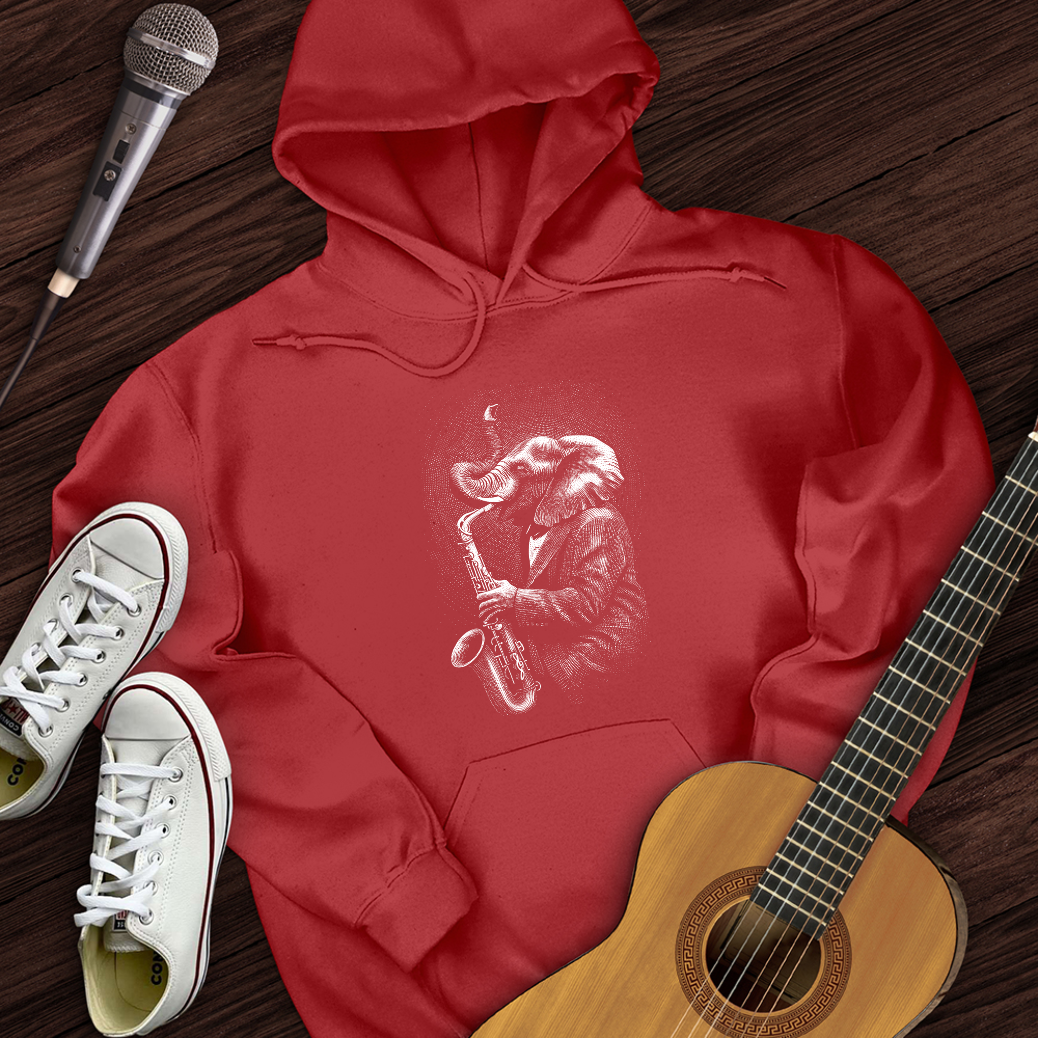 Elephant Saxophone Hoodie