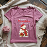 Bearable With Yarns Lady V-neck