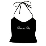 Born to Die Y2K Halter Top