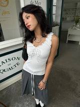 Coquette Tie Front Top