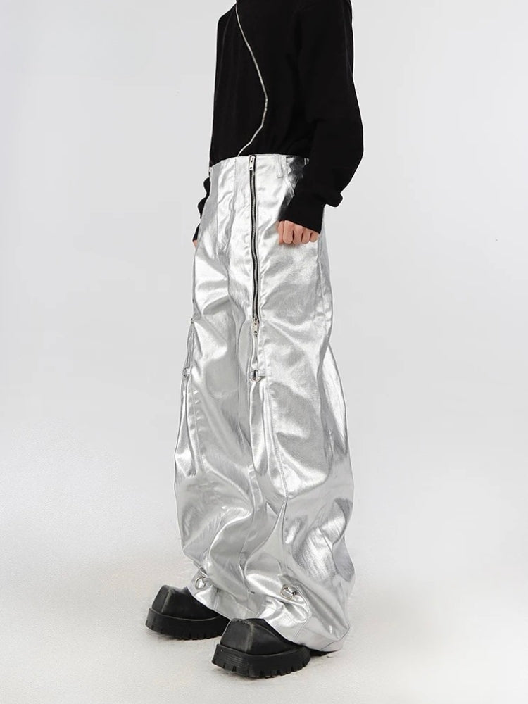 Cyberpunk Zip-Up Parachute Pants