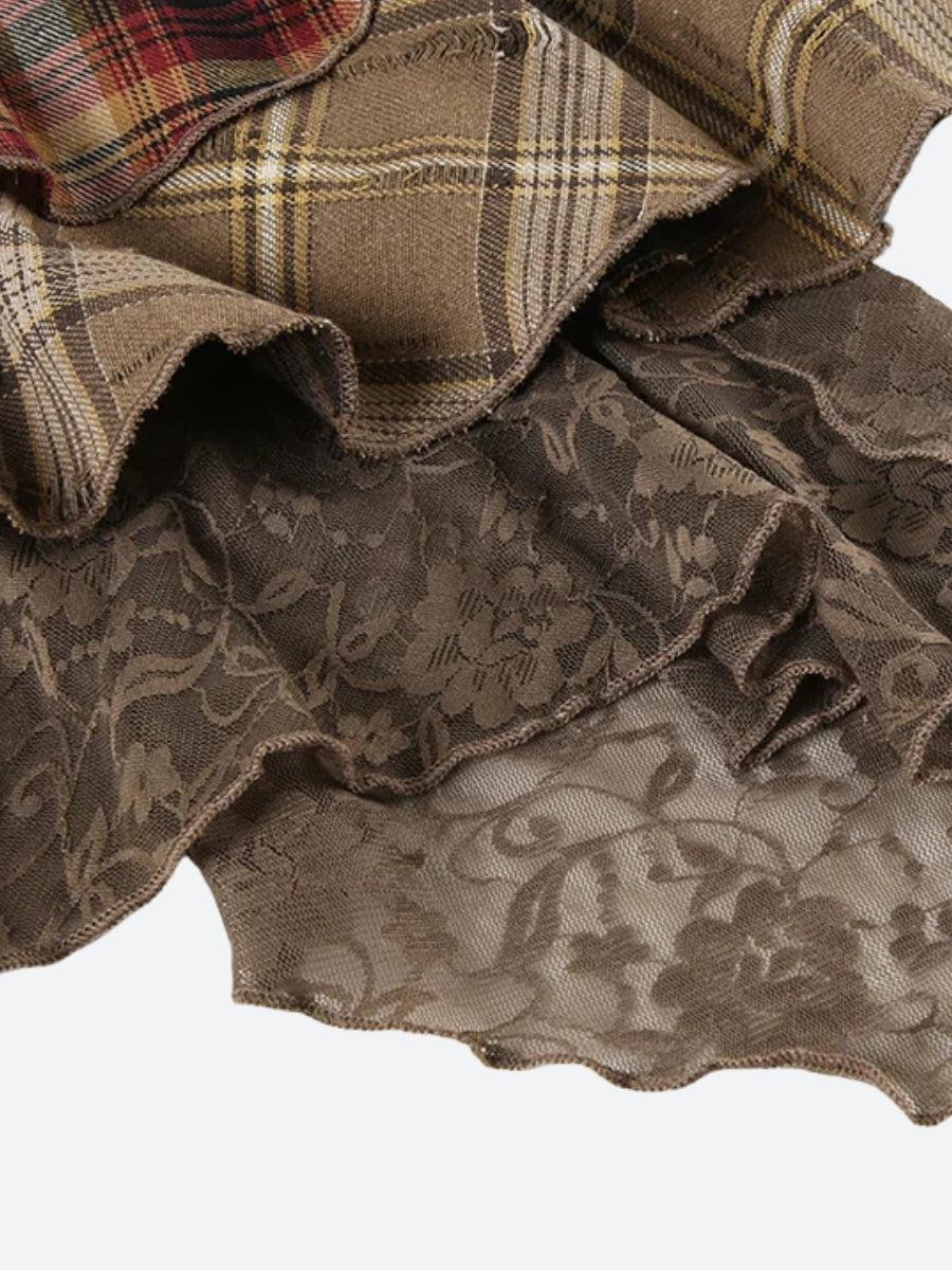 Fairy Grunge Patchwork Mini Skirt