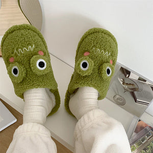 Frog Fuzzy Slippers