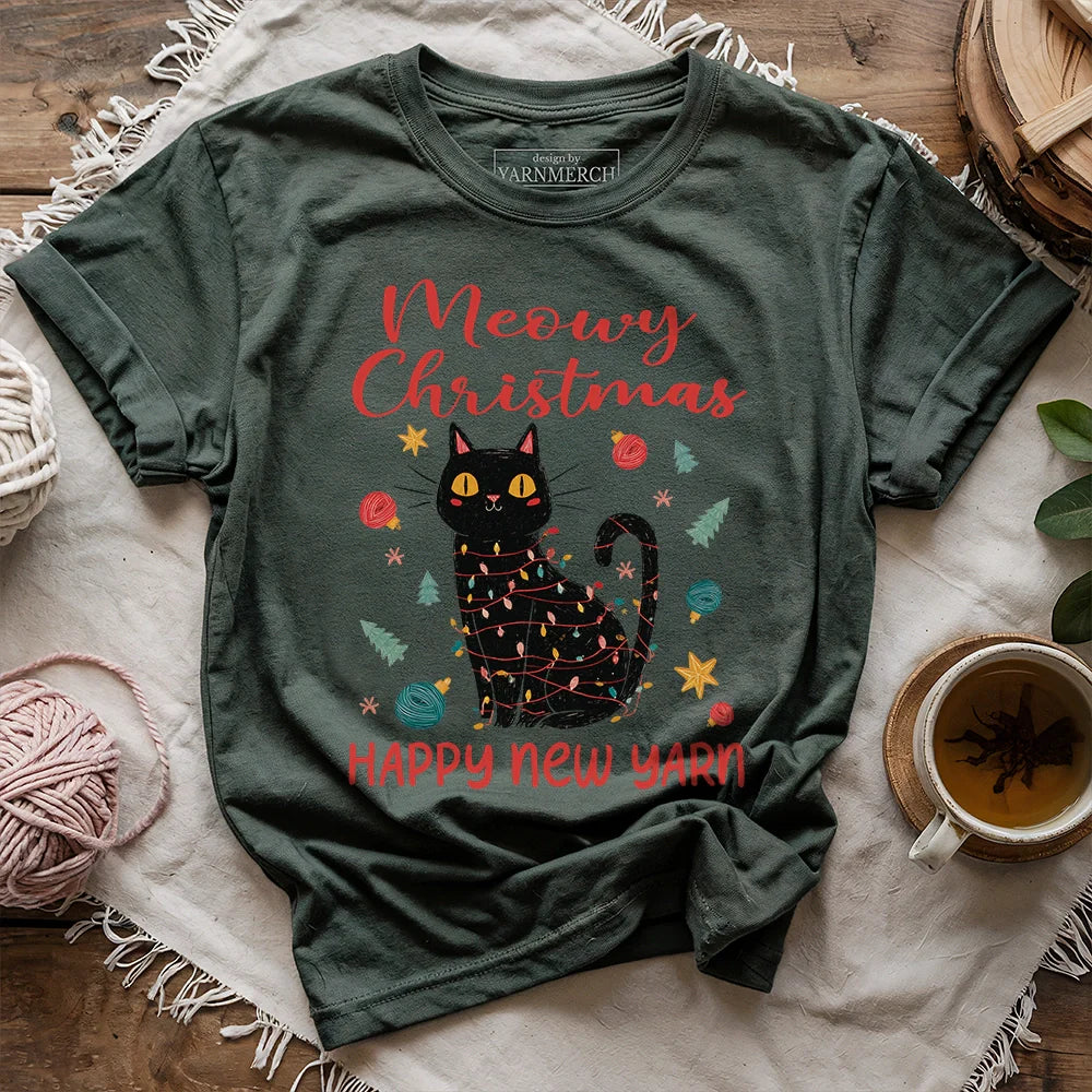 Meowy Christmas T-shirt