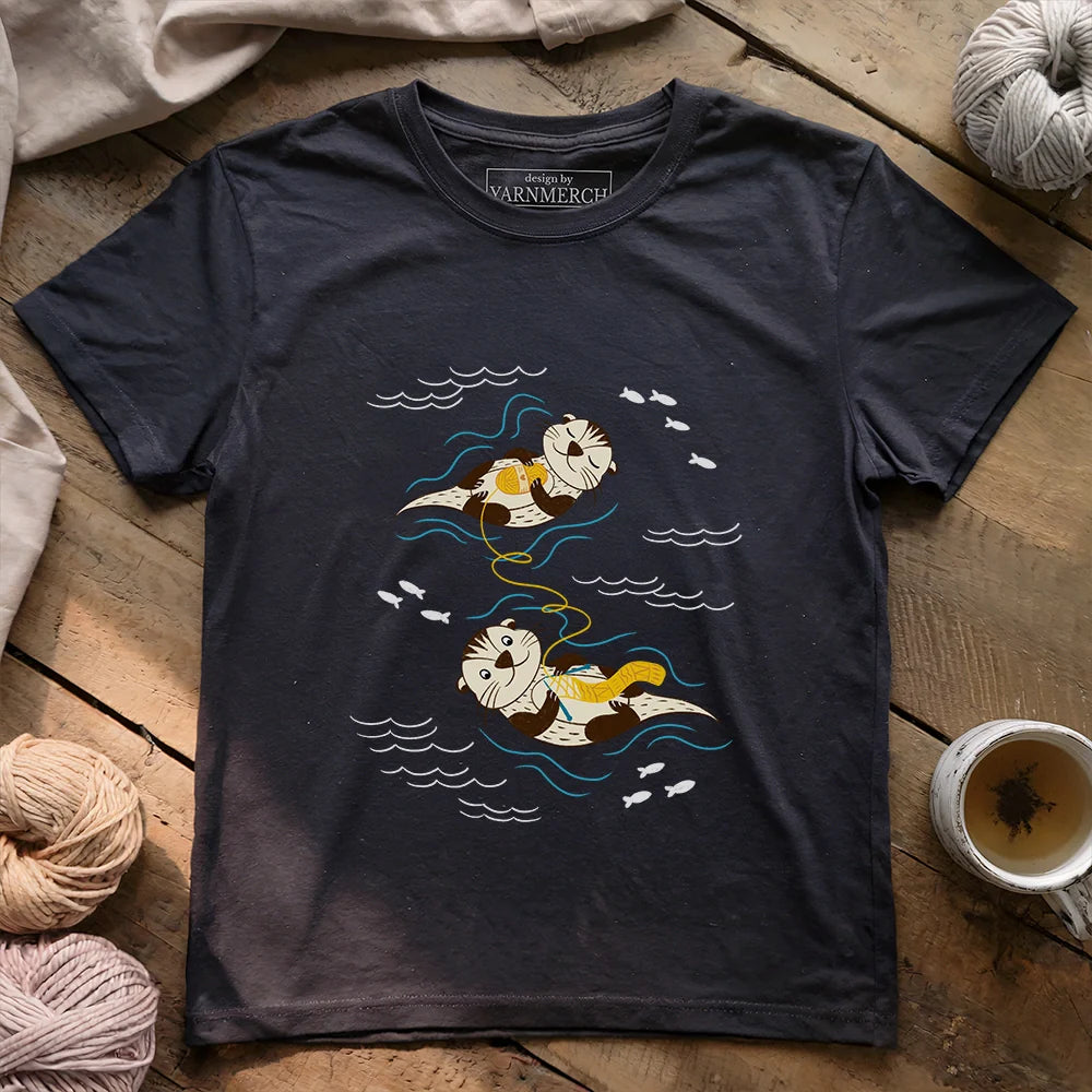 Otterly Knitting Away T-shirt