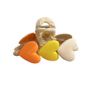 Pastel Heart Hair Claw