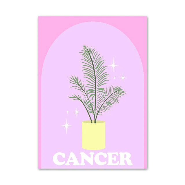 Pastel Zodiac Signs Canvas Poster