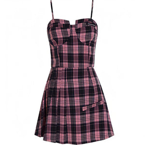 Pink Mini Skirt & Crop Top Two Piece Set