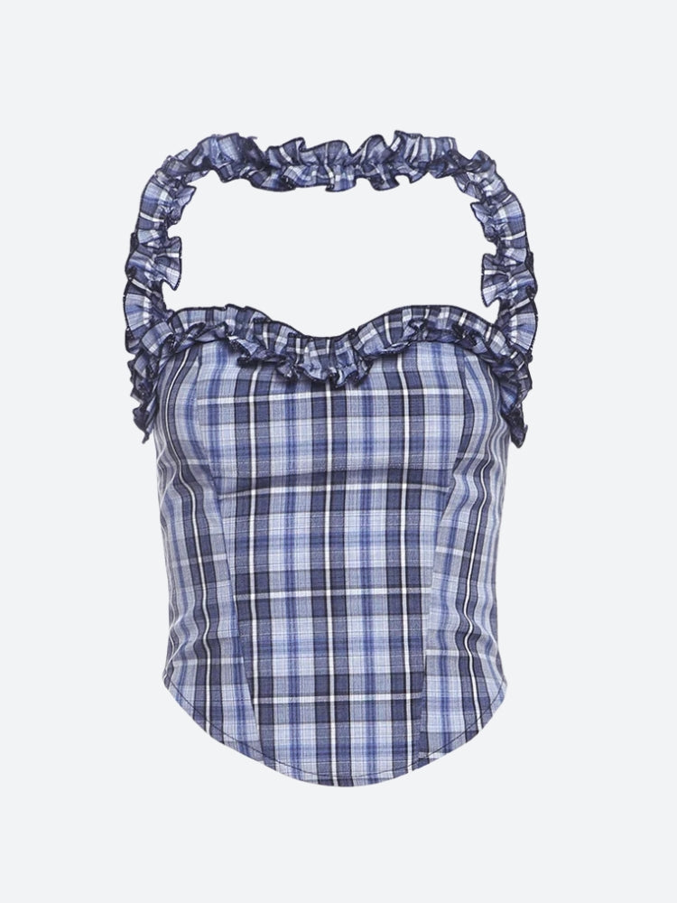 Plaid Corset Top