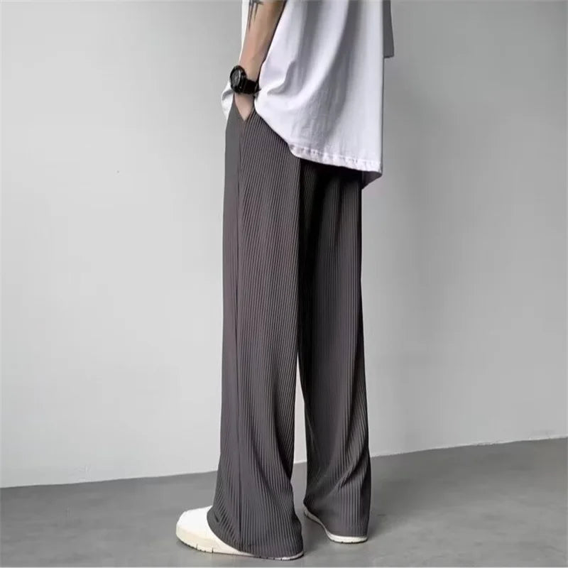 Pleated Straight Leg Pants