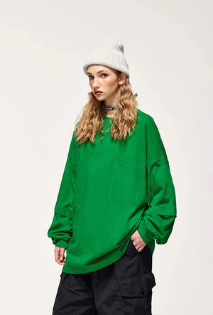 Pocket Layered Sweatshirt