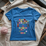 Granny Skull Lady V-neck