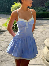 Soft Girl Striped Mini Dress
