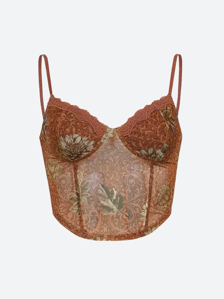 Vintage Floral Crop Top