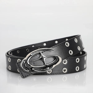 Y2K Star Silver Buckle Belt