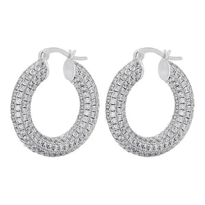 Personal Growth Rhinestone Hoops