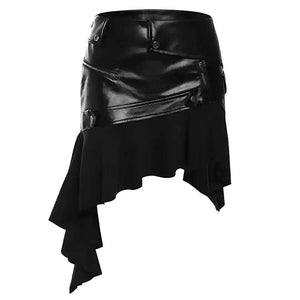 Rock The Scene Asymmetric Leather Skirt