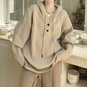 Caramel Latte Knit Hoodie