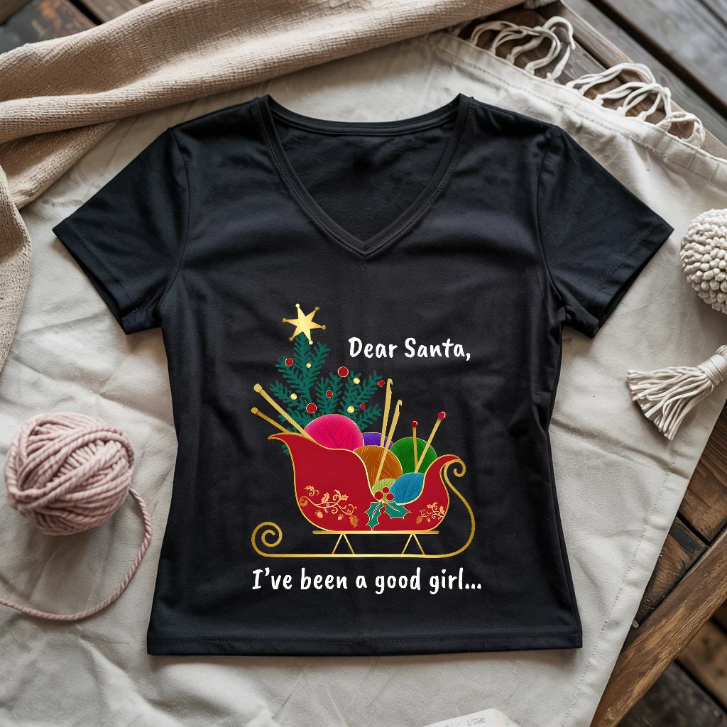 Dear Santa Lady V-neck