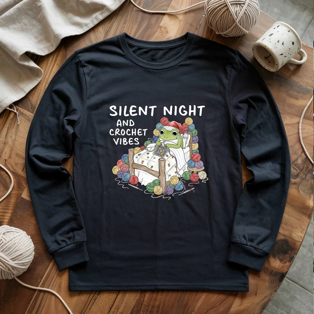 Silent Night and Crochet Vibes Long Sleeve T-shirt