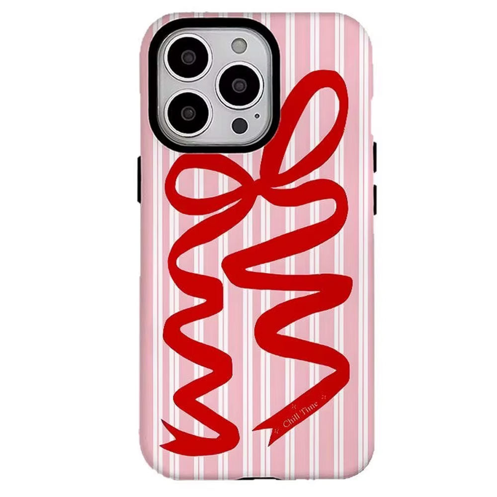 Bow Ribbon Striped iPhone Case