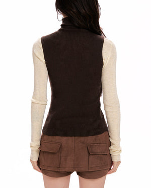 Warm Vibes Brown Knit Top