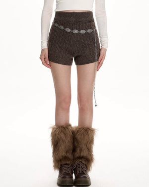 Cozy Days Cable Knitted Shorts