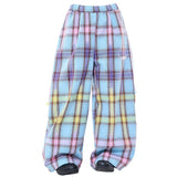 Bubblegum Plaid Wide Leg Pants