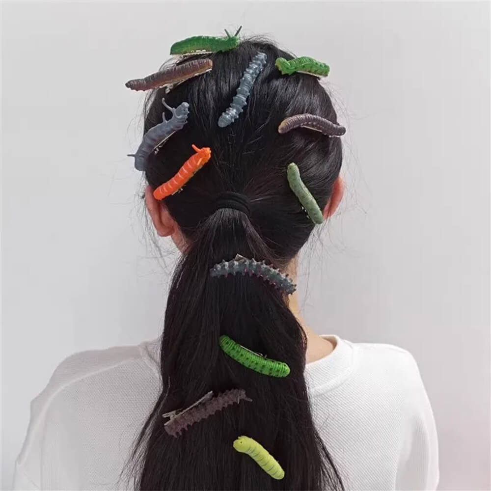 Caterpillar Hair Clips Set