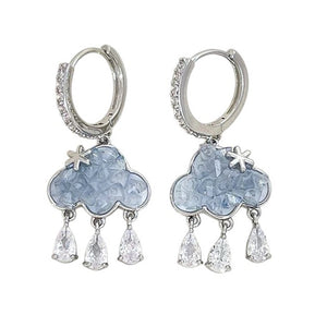 Cloud Crystal Drop Earrings