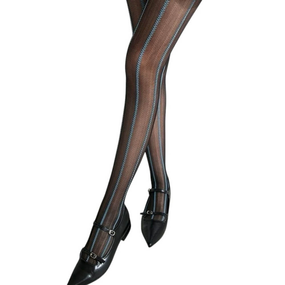 Self Made Contrast Seam Line Tights