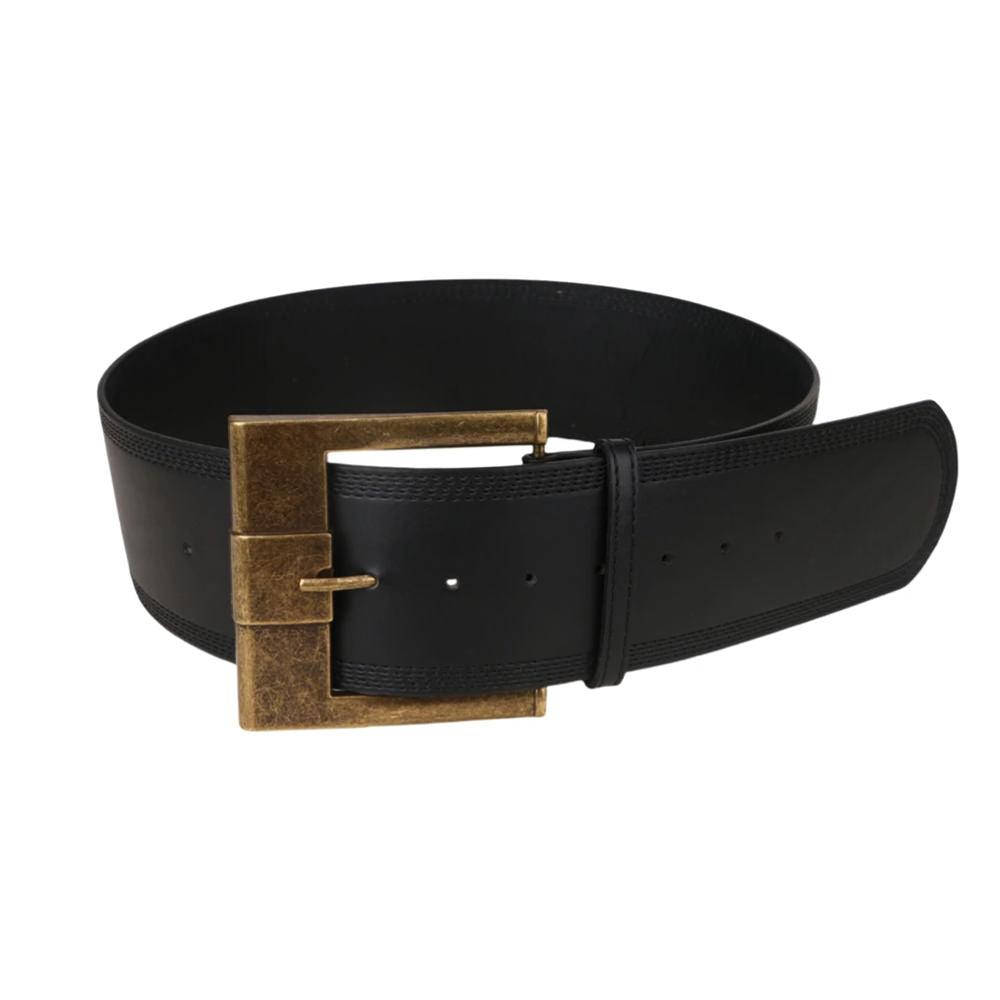 Coastal Cowgirl Leather Belt in Black