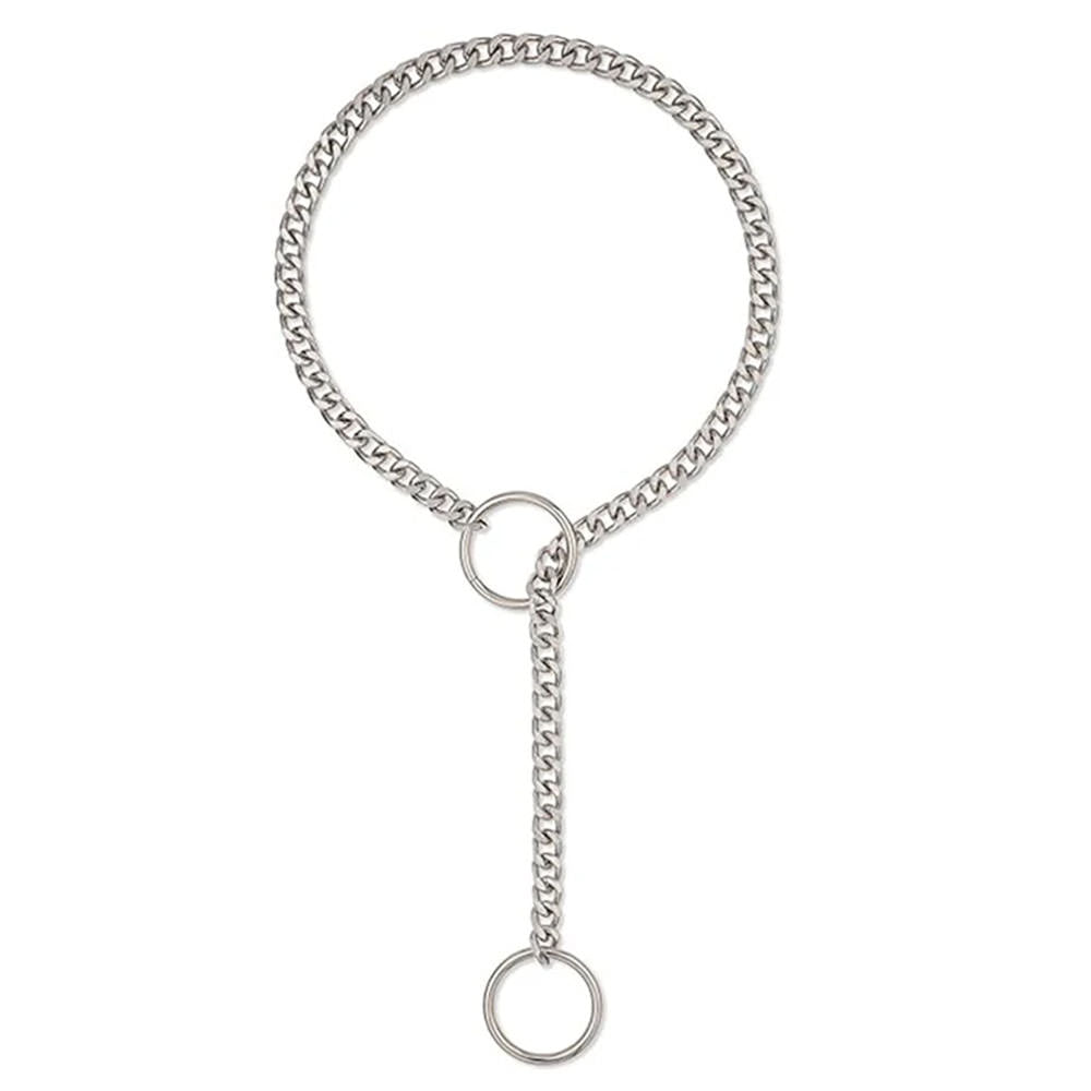 Double Ring Drop Chain Necklace