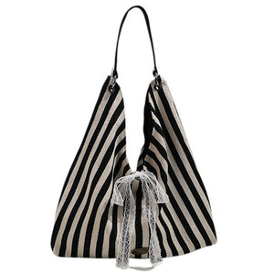 French Summer Striped Sack Bag