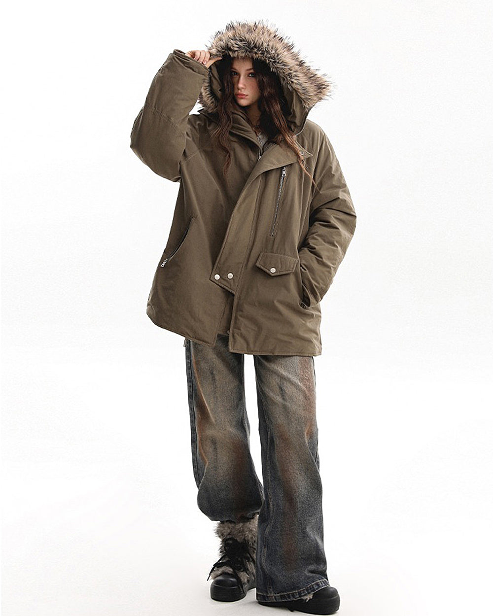 Bad Reputation Fur Trim Parka