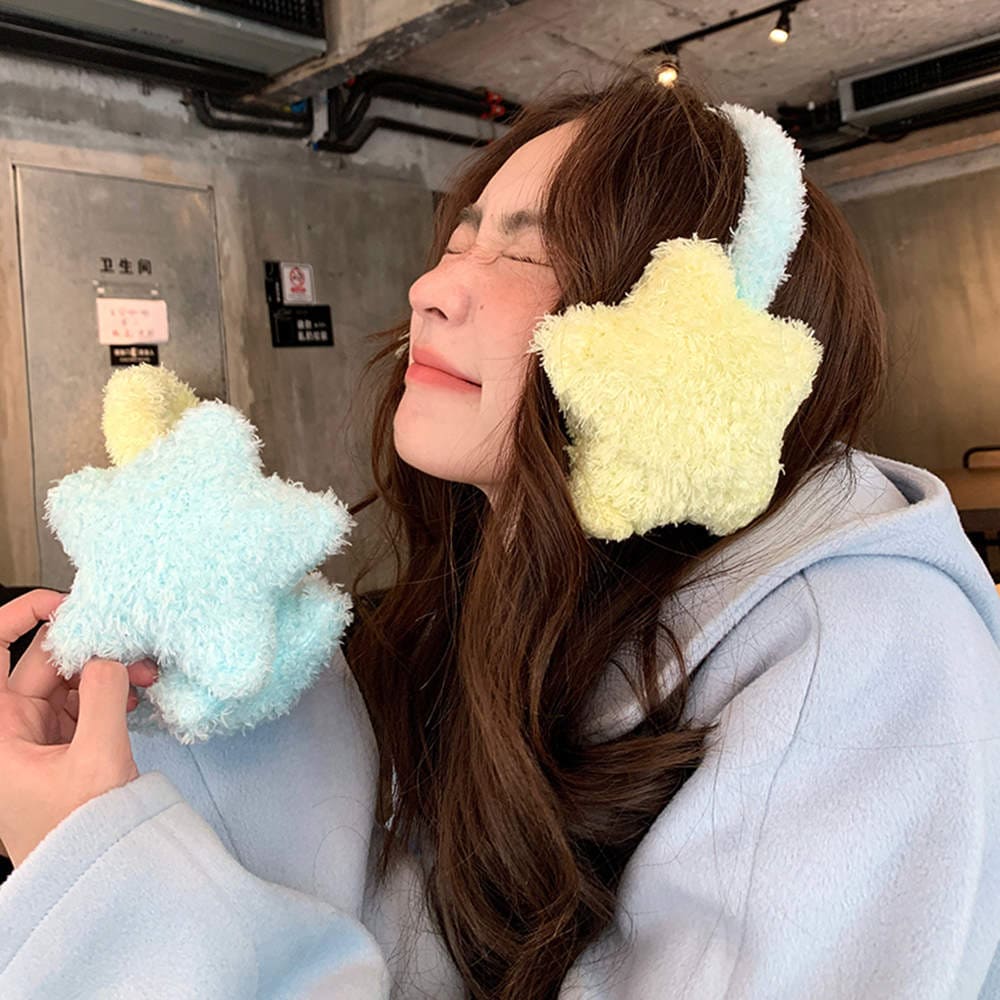 Fuzzy Star Winter Earmuffs