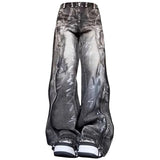 Grunge Wide-Leg Cargo Jeans