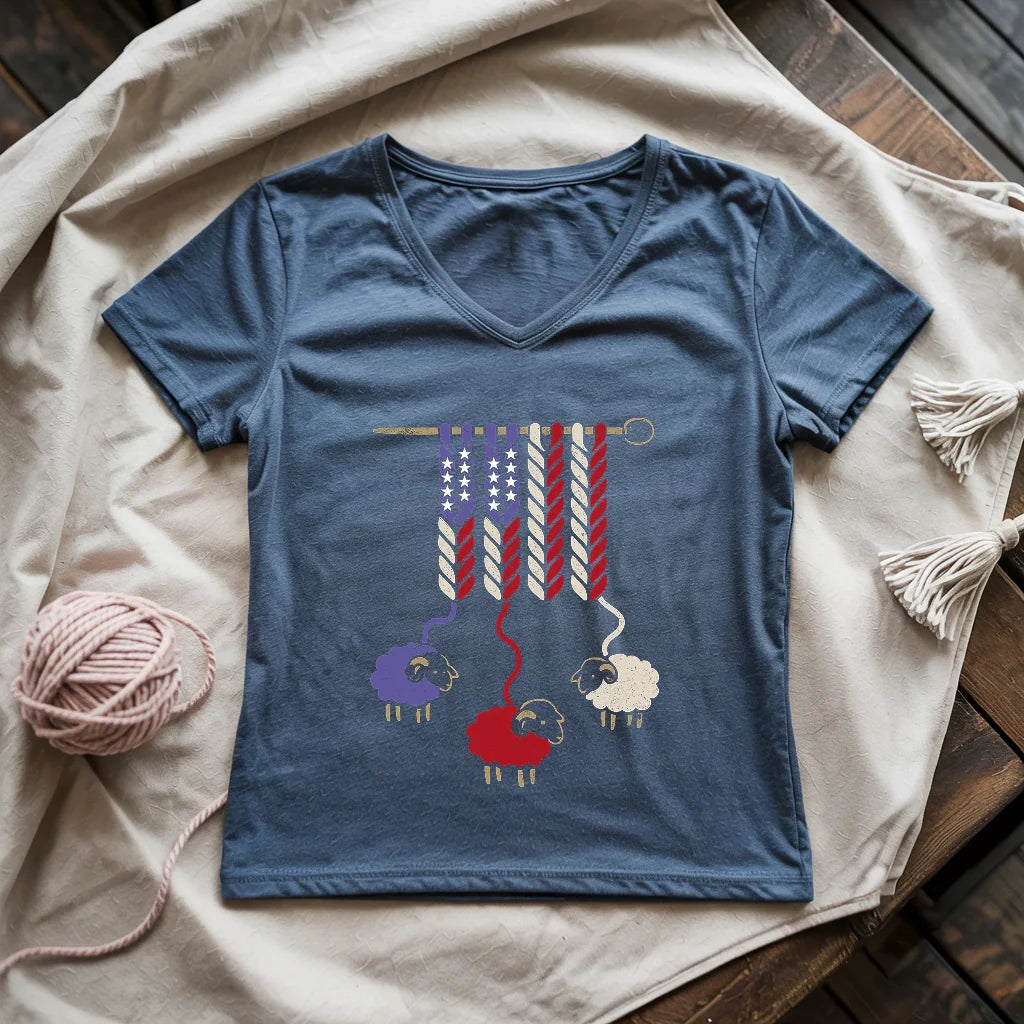 America Wool Lady V-neck